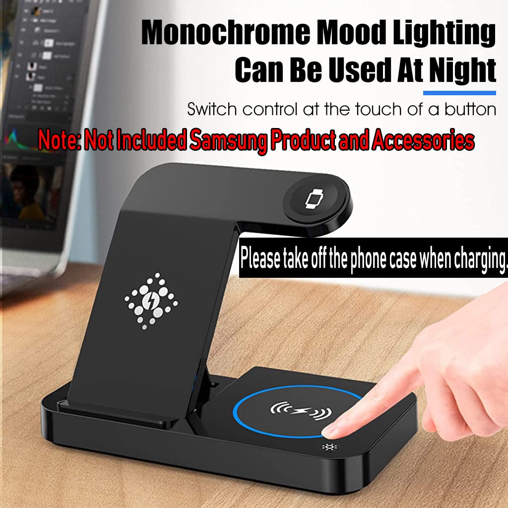 ZORBES Wireless Charging Station, 3-in-1 Sam Sung Wireless Charger for Phone, Earbuds, Smartwatch, 18W Fast Charger Stand with USB Port for Sam Sung Galaxy Z Flip/Z Fold/S22 Ultra/Note 20 Ultra Watch ZORBES Wireless Charging Station, 3-in-1 Sam Sung Wireless Charger for Phone, Earbuds, Smartwatch, 18W Fast Charger Stand with USB Port for Sam Sung Galaxy Z Flip/Z Fold/S22 Ultra/Note 20 Ultra Watch